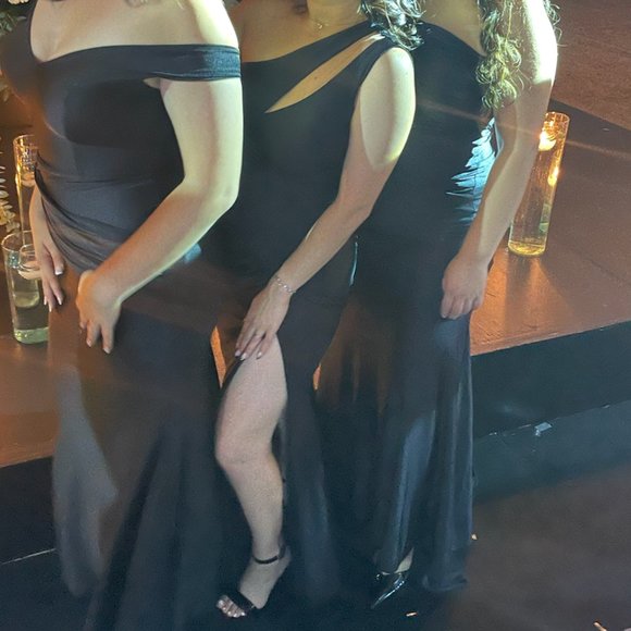 Jessica Angel Formal One Shoulder Dress - Black - Picture 3 of 4